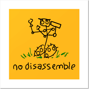 No Disassemble - primitive - transparent Posters and Art